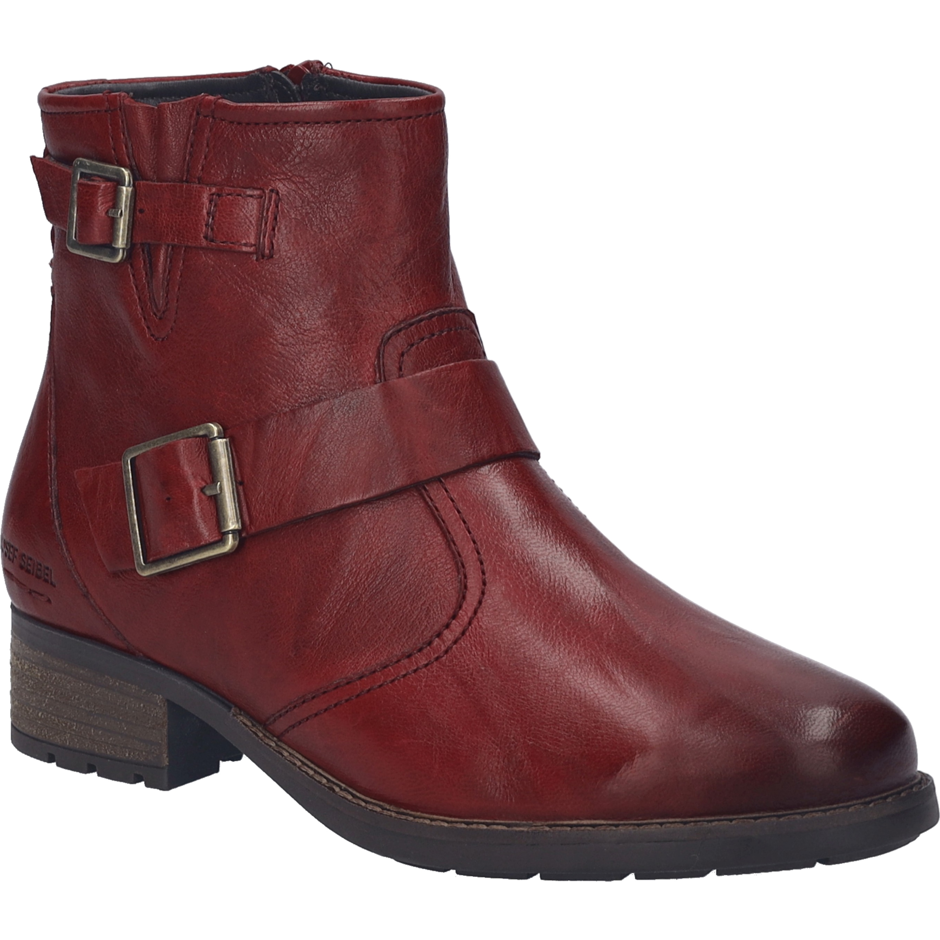 Stiefelette JOSEF SEIBEL "Kate 21, bordeaux", Damen, Gr. 38, rot (bordeaux), Obermaterial: 100% Rindsleder Leather cow., Schuhe Stiefelette