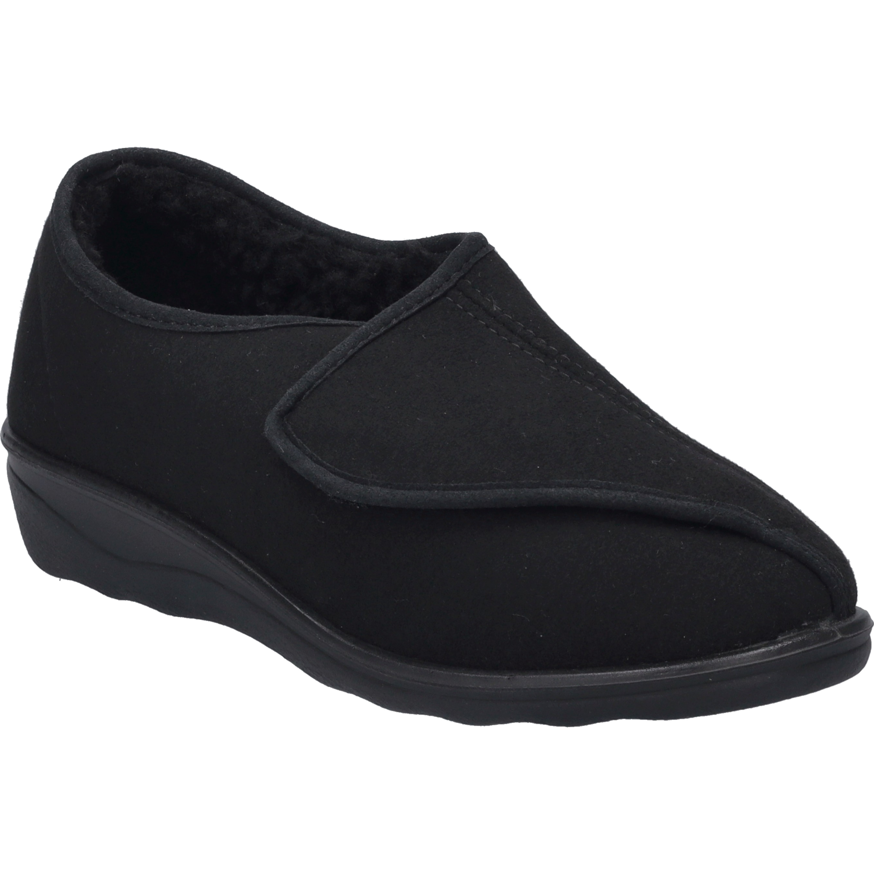 Hausschuh JOSEF SEIBEL "Nice 105, schwarz", Damen, Gr. 42, schwarz, Obermaterial: 100% Textilmaterial TEXMAT., Schuhe Hausschuh