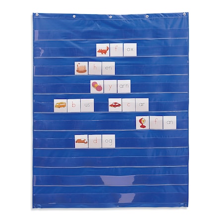 LEARNING RESOURCES 2206 Standard Pocket Chart, 33.5" x 42", Blue
