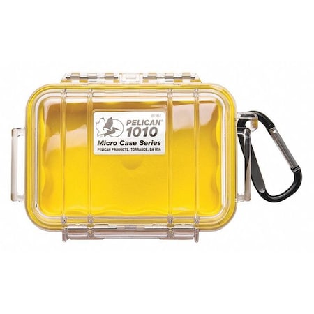 PELICAN 1010 Yellow Micro Case, 5.88"L x 4.06"W x 2.12"D
