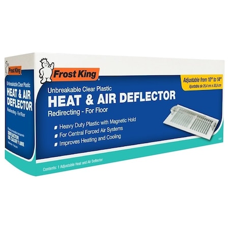 FROST KING HD7 Heat and Air Deflector, 10 to 14 in L, 12-1/2 to 16 in W,