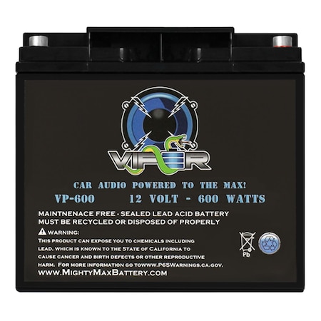 MIGHTY MAX BATTERY MAX3513112 Mighty Max VP-600 - 12 Volt 18 AH, 600 Watt Car
