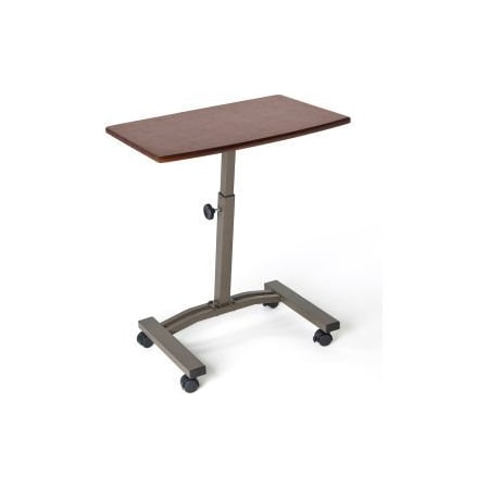 SEVILLE CLASSICS WEB162 Height Adjustable Mobile Laptop Desk Cart, Walnut