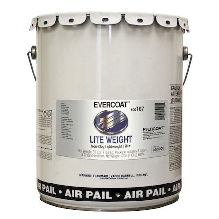EVERCOAT 100167 LITE WEIGHT Lightweight Body Filler, 5 Gallon Pail-Mechanical