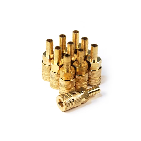 PRIMEFIT IC1438BB6-B10-P Quick Connect Coupler, Industrial, Brass, 1/4 in x 3/8
