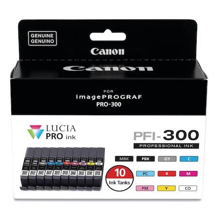 CANON 4192C007 Ink 4192C007 (PFI-300), Matte Black/Photo Black/Gray/Cy/Photo