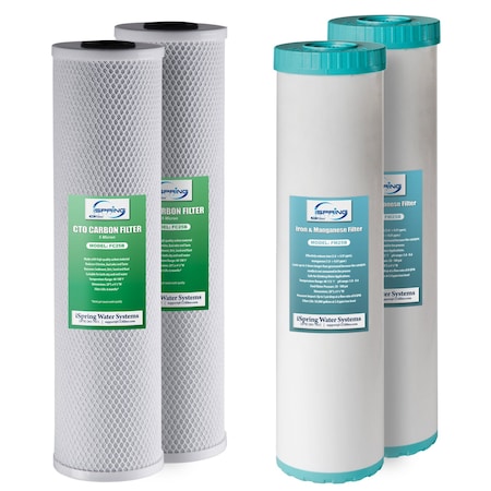 ISPRING F4WGB22BM 2Stage Whole House Filter Replacement Pack 4PK