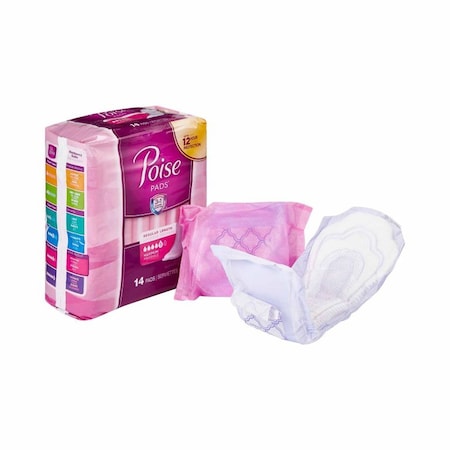 POISE 19568 Bladder Control Pad 3 X 11 Inch Length Heavy Absorbency Sodium