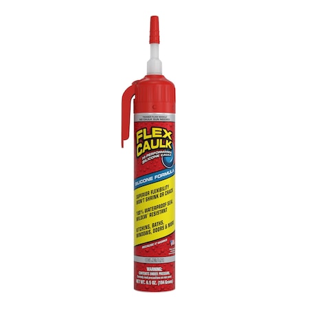 FLEX SEAL US600CLR200 Flex Caulk Silicone Clear Net wt. 6.5 oz Pressurized Can,