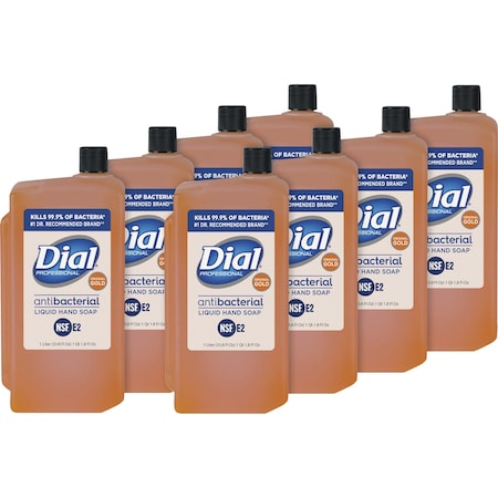 DIAL DIA84019CT 33.8 fl oz (1000 mL) Gold Antibacterial Liquid Hand Soap Refill