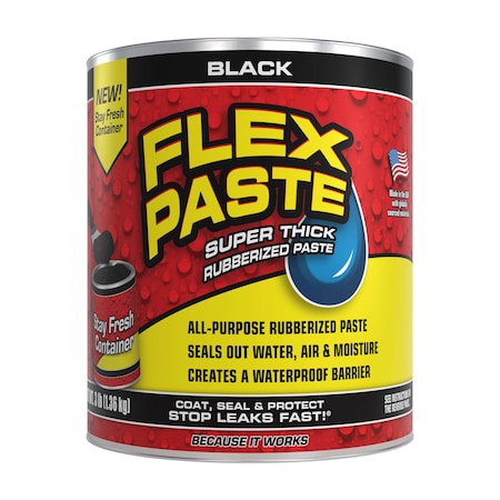 FLEX SEAL PFSBLKR32 Flex Paste, Can, Black, Not Applicable