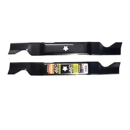 MAXPOWER 561739 46 in. Standard Mower Blade Set For Riding Mowers 2 pk