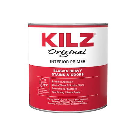 KILZ 10002 Original White Flat Oil-Based Alkyd Oil Primer 1 qt