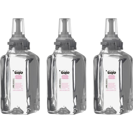 GOJO GOJ881103CT 42.3 fl oz (1250 mL) ADX-12 Clear/Mild Handwash Refill 3 PK