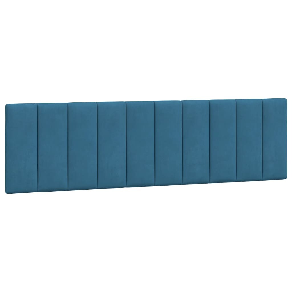vidaXL Kopfteil-Kissen "Hanko" Blau 180 cm Samt Image