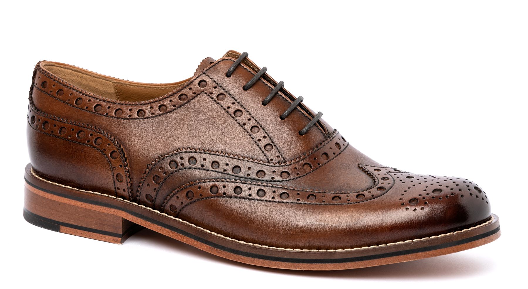 Chapman & Moore Oxford Brogue Leder Herren Mahagoni Schuhe