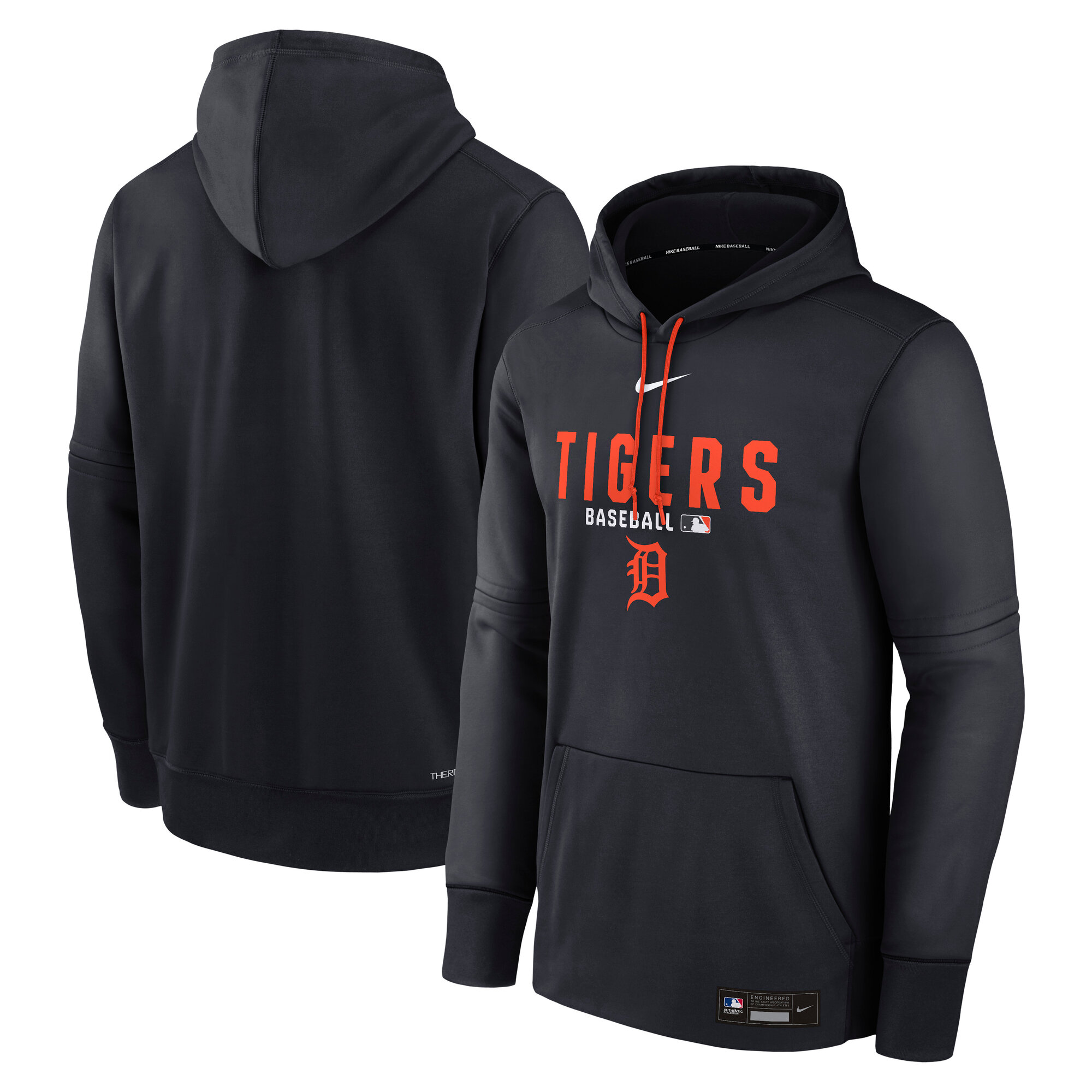 Detroit Tigers Nike Authentic Therma Fleece Pullover Hoodie – Herren Image