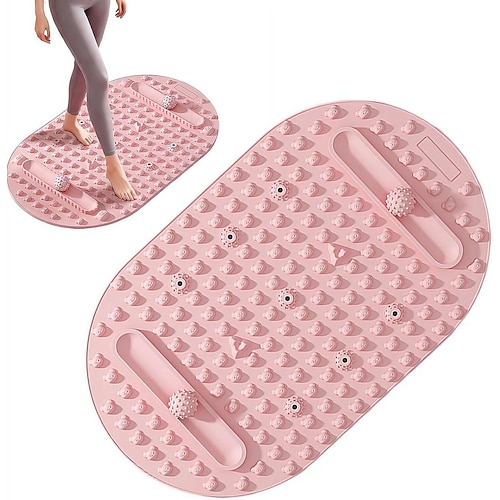Tapis de massage des pieds en silicone, coussin de relaxation double face, planche de relaxation portable, tapis de massage anti-stress au sol, tapis de massage des pieds extra large avec points