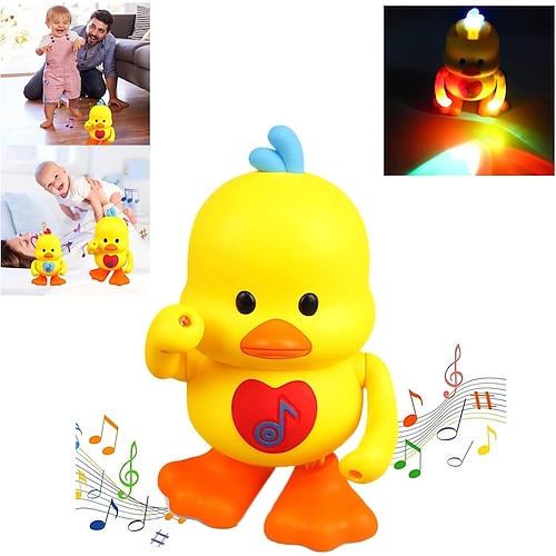 Canard dansant, nouveau canard musical en peluche, jouet éducatif pour bébé et enfant d'âge préscolaire avec lumières LED Canard musical musical, danse et chant pour bébé et enfant de plus d'un an