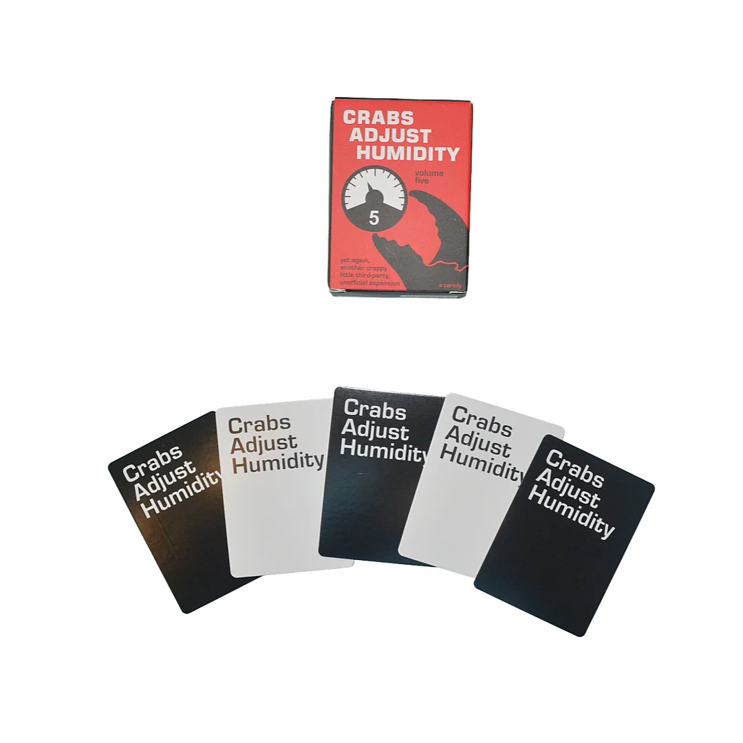 «Crabs Adjust Humidity » Jeu de cartes version anglaise, jeu Trivia amusant, jeu de société, jeu de table interactif, contient 112 cartes, un cadeau indispensable pour les fêtes, adapté au Noël,