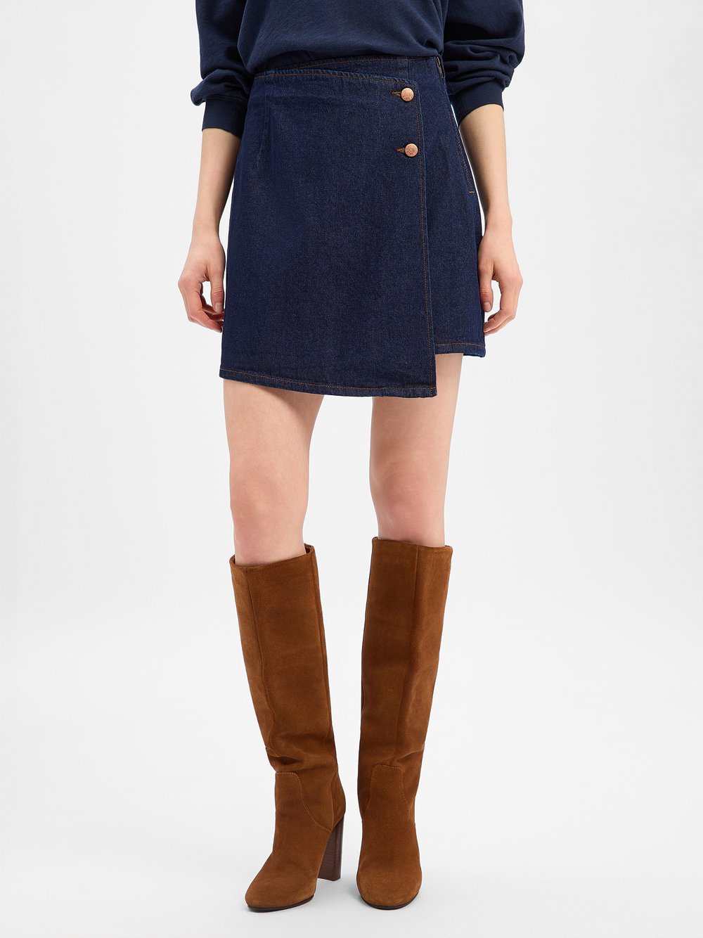 Y.A.S Jeans-Minirock Damen marine, 38