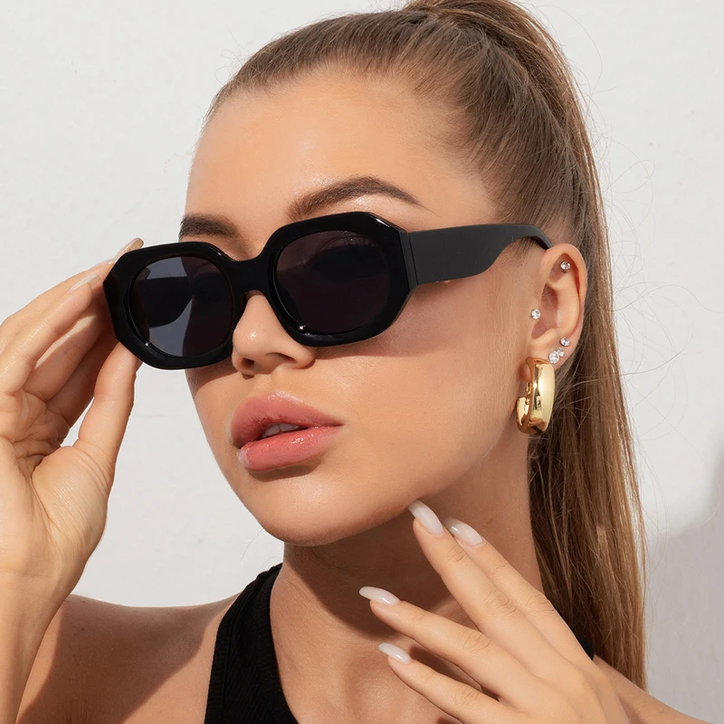 Retro quadratische Radsport Sonnenbrille Männer Frauen Vintage Polygon Rahmen Mode Reiten Sonnenbrille UV400 Brillen Trend ing Shades Image