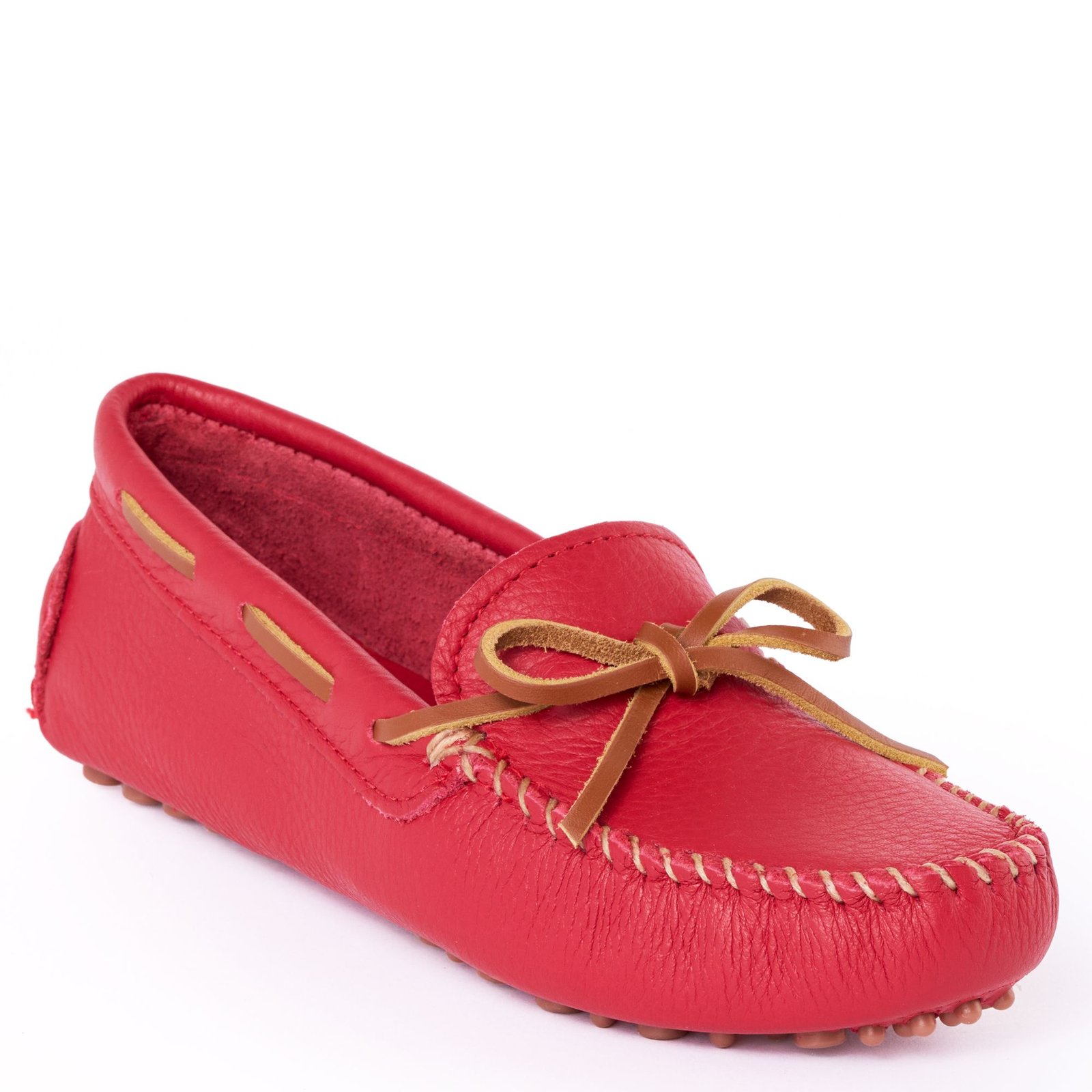 Minnetonka Classic Driver - Womens 5.5 Red Slip On Medium