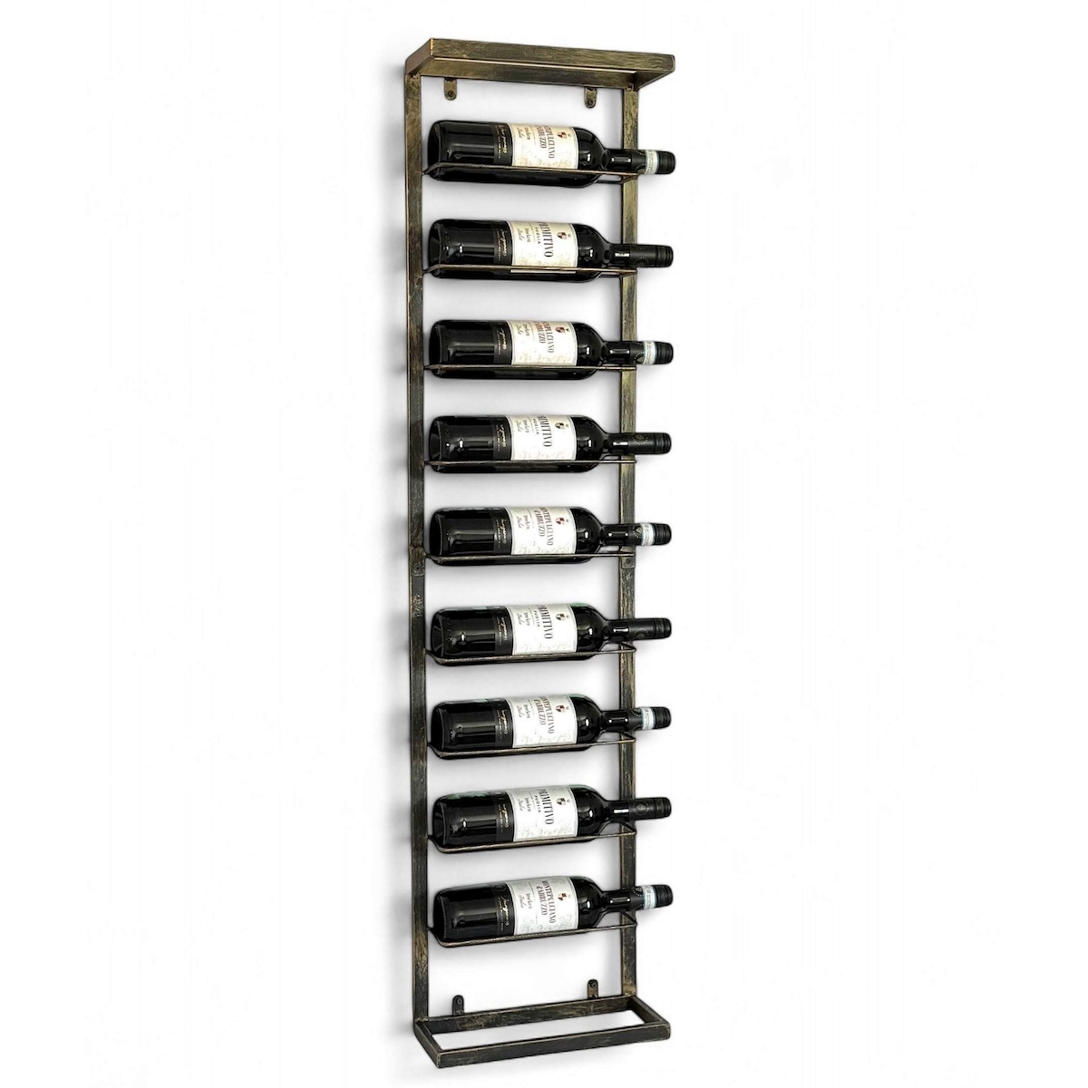 DanDiBo Weinregal Wand Metall Schwarz 240403 Flaschenregal Schmal Wandmontage Wine Rack Weinflaschenhalter Weinhalter Flaschenhalter Image