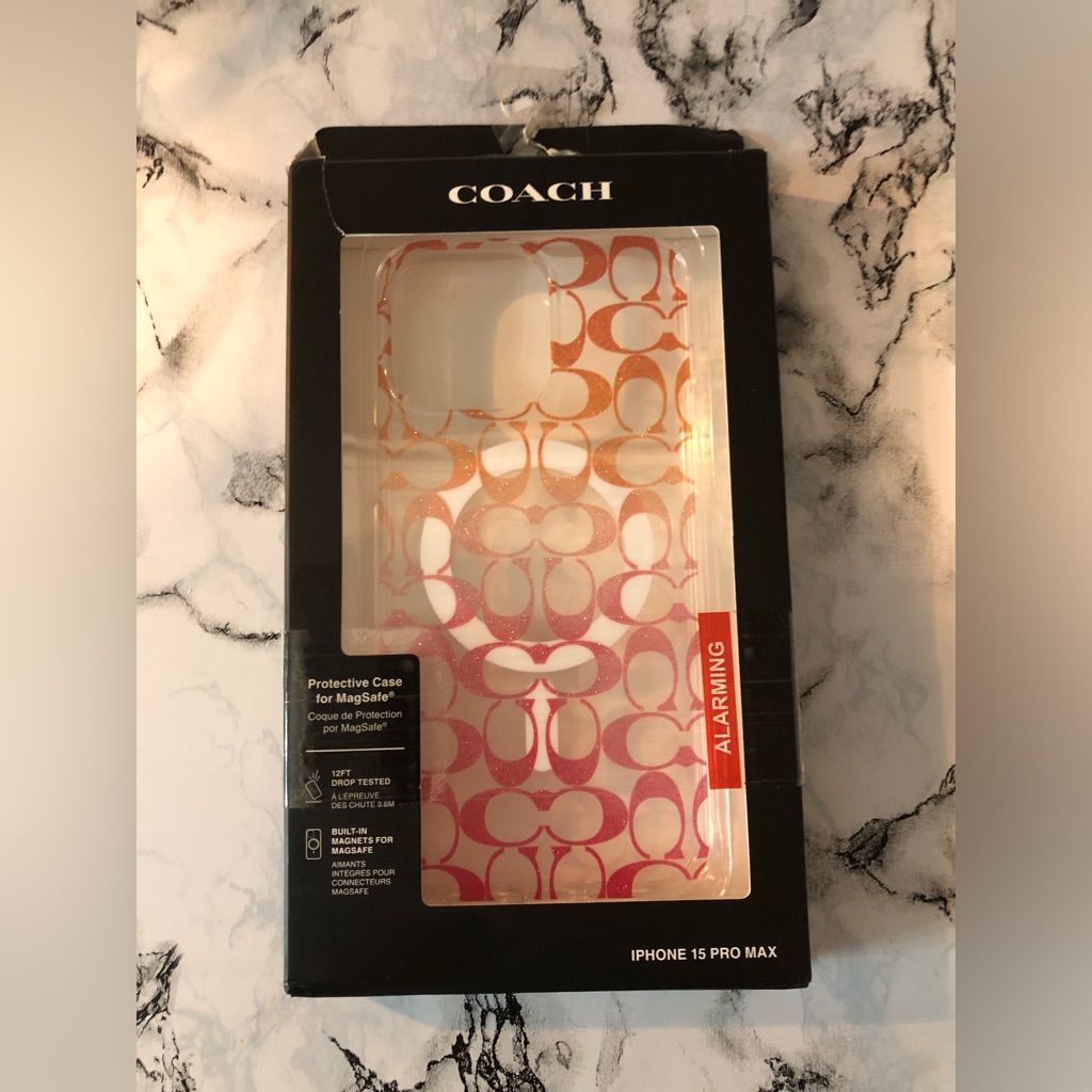 Coach Cell Phones & Accessories | Coach Pink Ombr Protective Magsafe Iphone 15 Pro Max Case For Cell Phones | Color: Pink | Size: Os