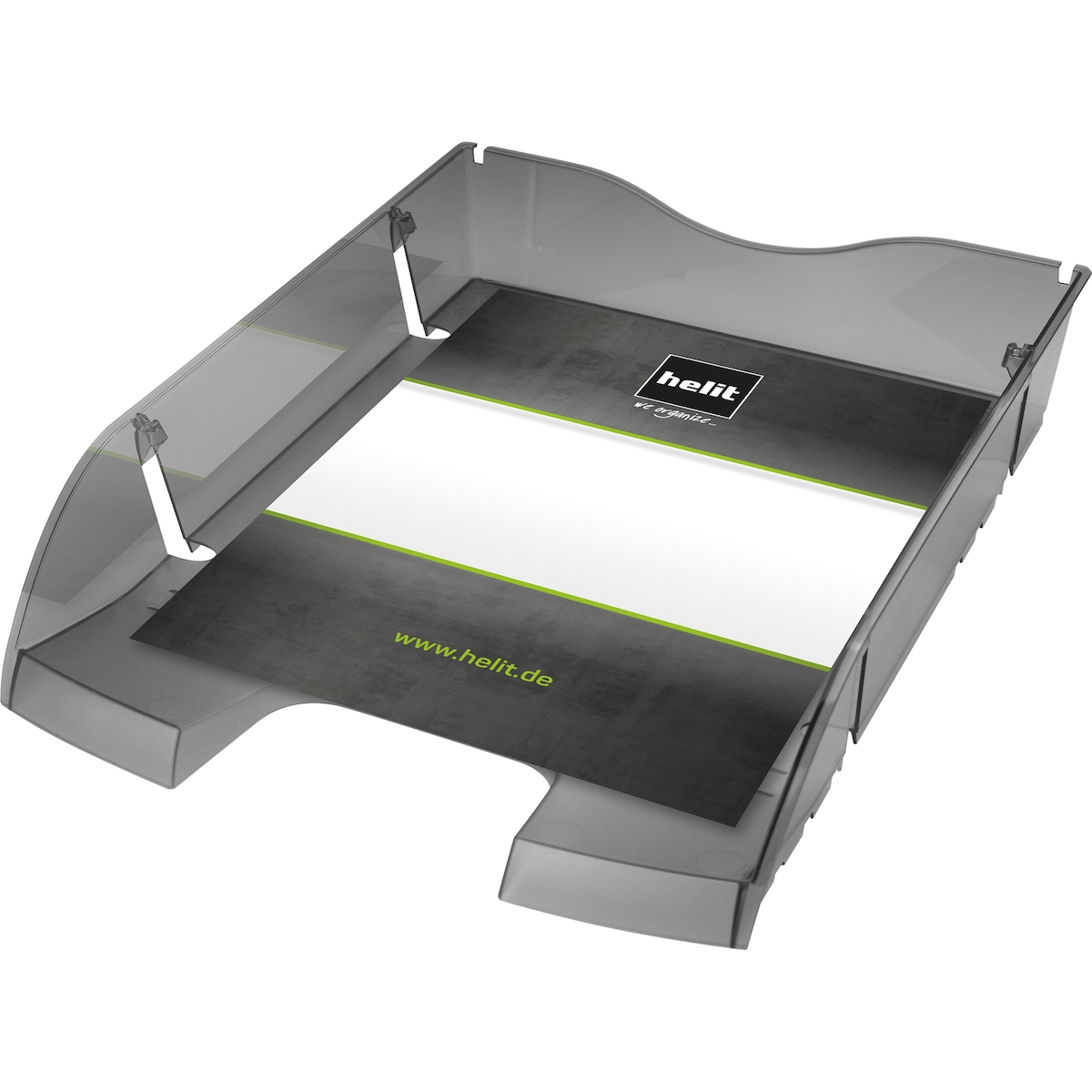 helit Briefablage the green deck H2363508 DIN A4-C4 PET gr/tr Image