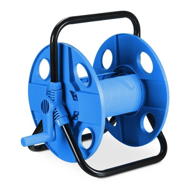 relaxdays Schlauchtrommel 30 Meter blau blau, 42x38x31 cm