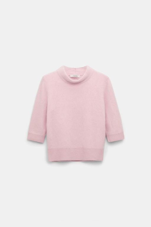 Virgin Merino-Cashmere Turtleneck Pullover - Pink - Dorothee Schumacher Knitwear