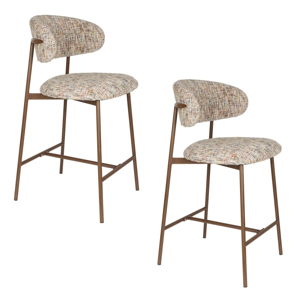 Lot de 2 chaises design en tissu rouge