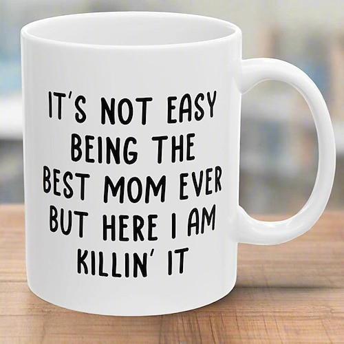 Tazza regalo divertente per la mamma, sorpresa per la festa della mamma, tazza da caffè in ceramica, la migliore mamma di sempre, regalo divertente per la festa della mamma, tazza da caffè unica