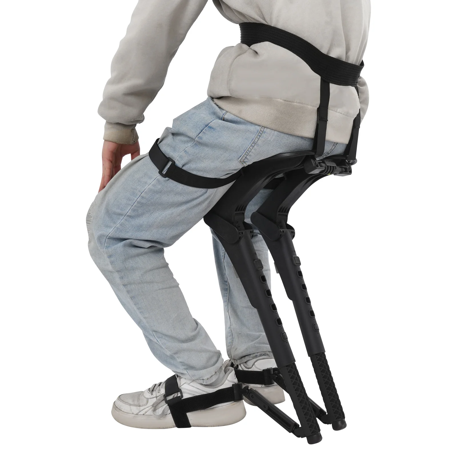 Gehhilfe Exoskelett-Assistenz-Gehtrainingsstuhl Ergonomischer Beinsitz Leichtgewichtig 3,75 lbs mit Tragetasche Image