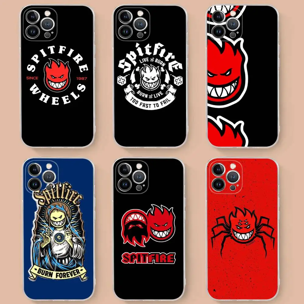 Mode S-Spitfire Skateboard Handyhülle für iPhone 17 16 14 11 12 13 15 Pro Max 14 Plus 17 Air Cover