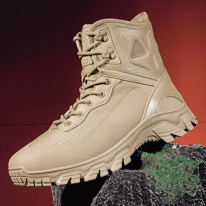 Marken-Outdoor-Stiefel 2026 Herren Gummi Rutschfeste Sohle Stiefel Wasserdicht Rutschfeste Wanderstiefel Drei Farben Dschungel-Trekking Größe 39-47