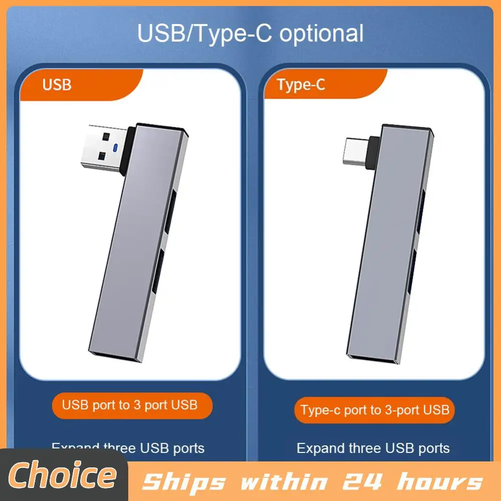 3-in-1 USB-Hub Typ-C-Hub OTG USB 3.0/Typ-C 3.0 zu 3 USB USB-Splitter-Hub Geschwindigkeit 5,0 Gbit/s 3 Anschlüsse für PC Computer Laptop Image