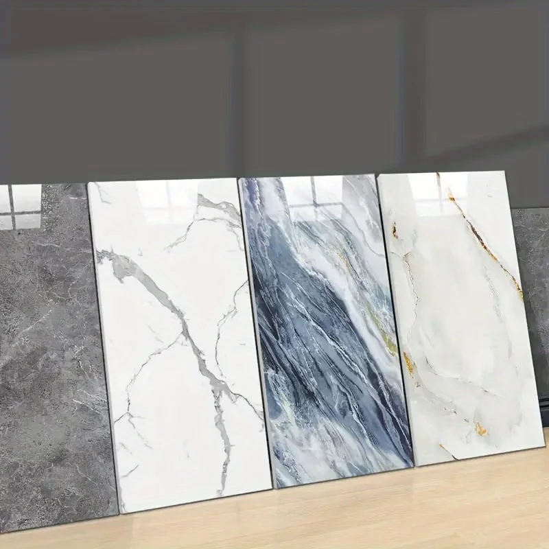 20/40 Stück 30 cm x 60 cm selbstklebende Marmorfliesen-Aufkleber, wasserdichter Bodenaufkleber, PVC-Fliesen, Küche, Badezimmer, Wandaufkleber, Heimdekoration