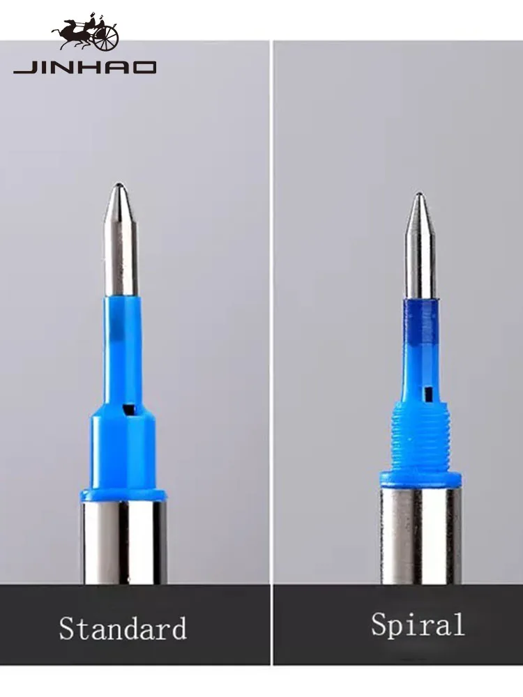 5 Stück Jinhao Gel-Tintenminen für Kugelschreiber, perfekt für Büro und Geschäft, Executive-Stift (Standard/Spirale) (blau/schwarze Tinte) Image