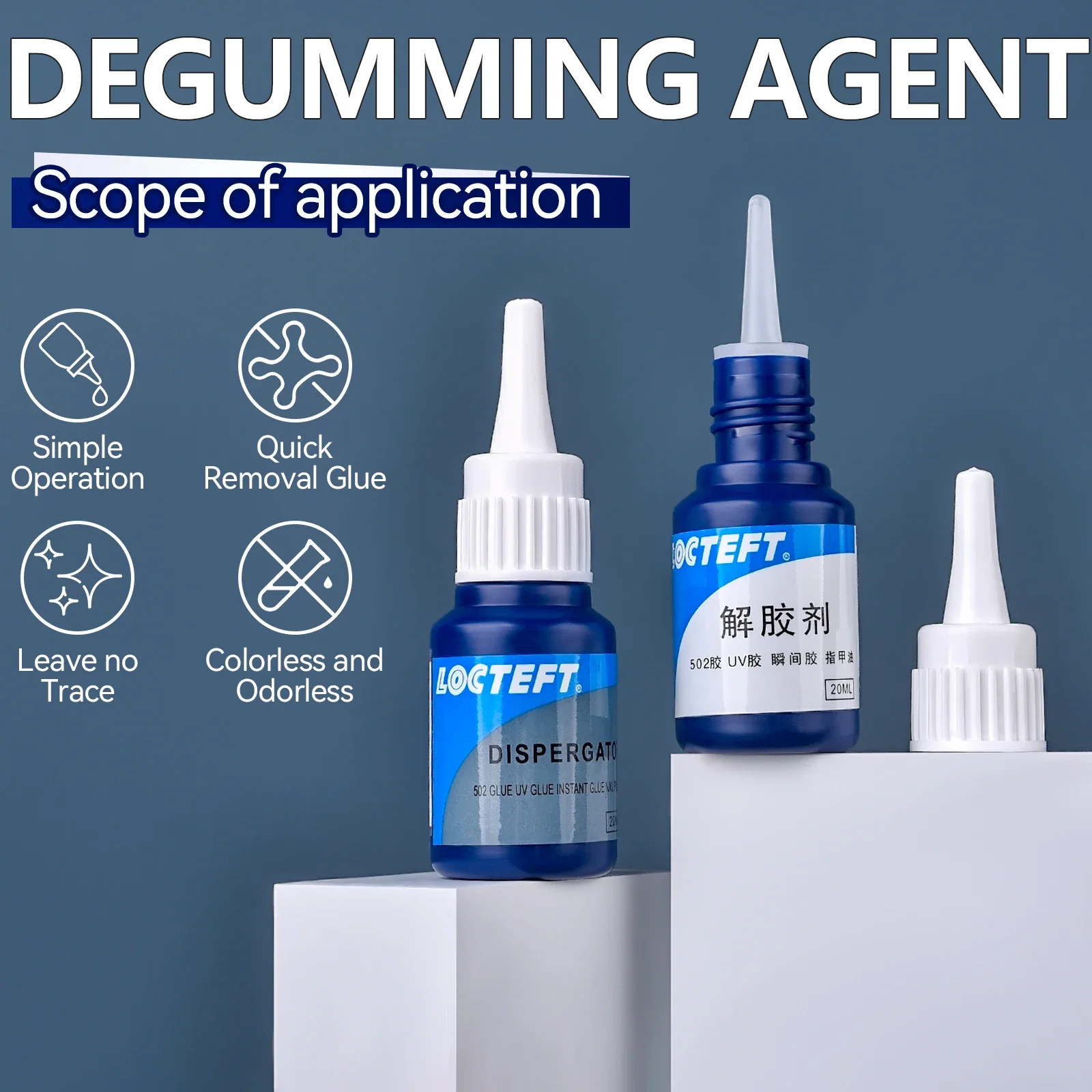 20 ml Super-Kleberentferner-Klebstoff, Sekundenkleber-Reiniger, Debonder, schnell trocknend, Viskosität, Aerosol, Lösungsmittel, multifunktionale Kleberreinigung Image