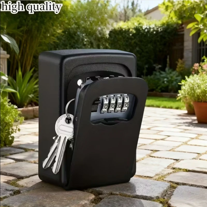 1 Stück robuster Passwort-Schlüsselsafe aus Edelstahl/Kunststoff, robuste Konstruktion, wetterfest, kompakte Schlüsselaufbewahrungsbox