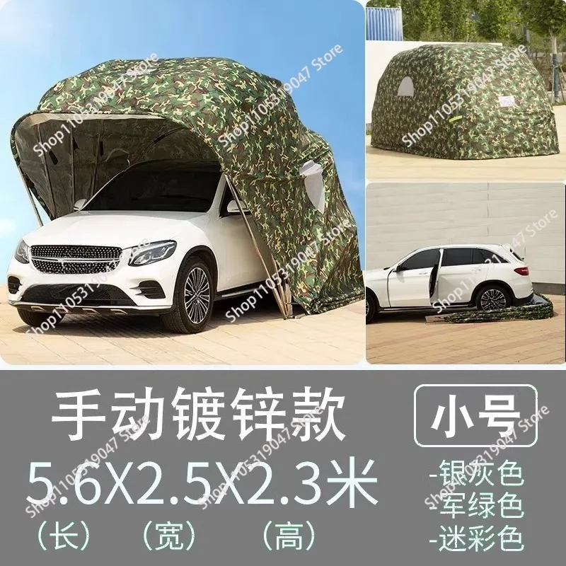 Automatischer zusammenklappbarer Carport, elektrischer Teleskop-Klappgarage, Haushalt, Outdoor, Sonnenschutz, Markise, mobiler Parkschuppen Image