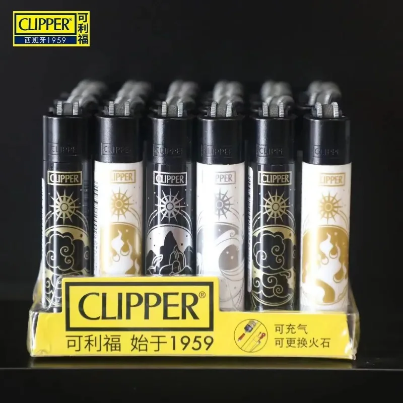 24 Mini-Clipper-Feuerzeug-Set mit Nylon-Schleifrad, Butan-Gas Aufblasbares Feuerzeug, Raucherzubehör, Werkzeuge, Geschenke Image