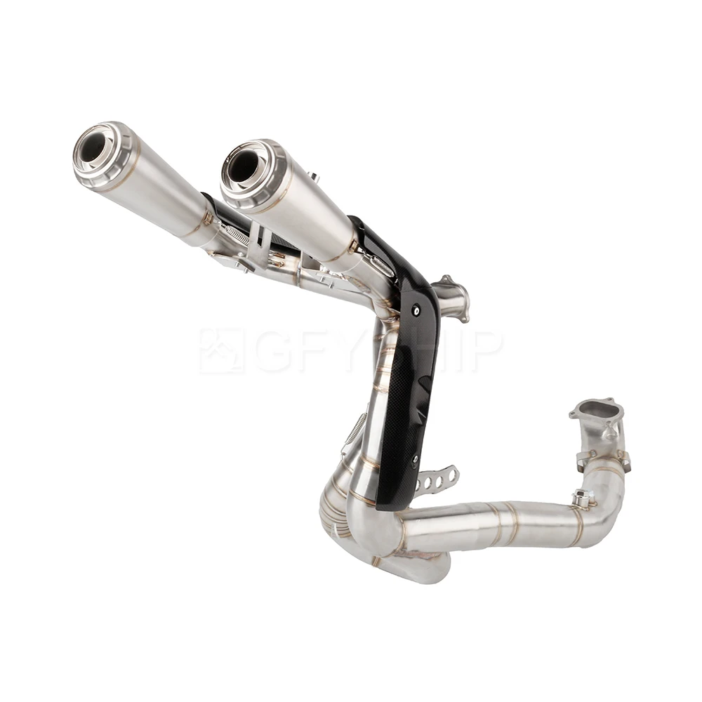 Für Ducati Street Fighter 22-2024 StreetFighter V2 Escape Slip-on Motorrad Hochmontierter Auspuff mit Verbindungsrohr Unter dem Sitz Image