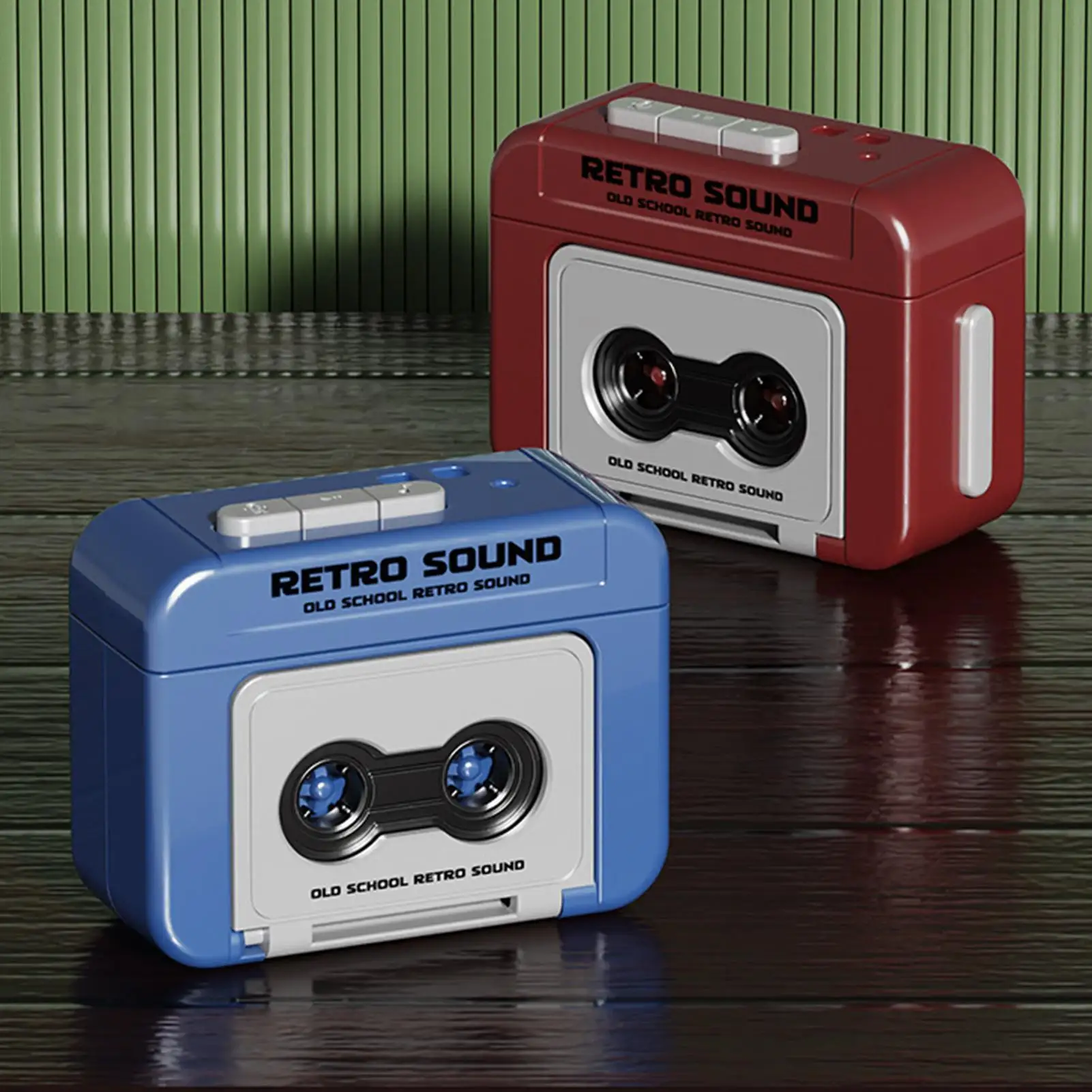 Vintage Tragbarer Musik-Schlüsselanhänger Retro Kassettenrekorder Schlüsselanhänger Geschenk Heimdekoration Aufnahmefähiges Musikinstrument Spielzeug Image