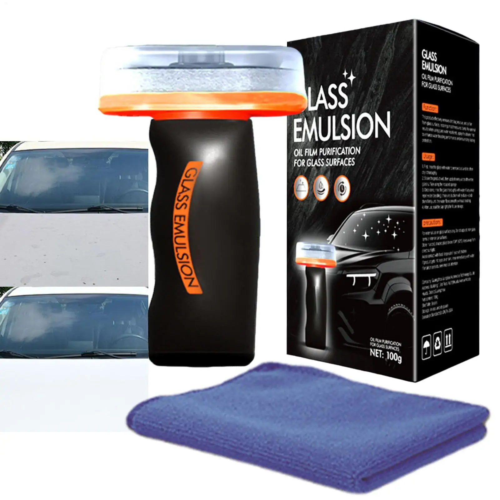 Auto Glas Öl Film Reinigung Pinsel Windschutzscheibe Öl Film Beschichtung Reinigung Paste Anti Regen Nebel Reiniger Für Seite Fenster Glas Image