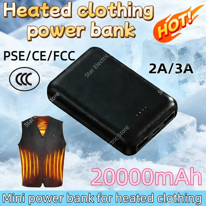 20000 mAh Power Bank 5 V 2A Tragbare Ladegerät Für Beheizte Weste Jacke Heizdecke Gewidmet Power Bank Für iPhone Samsung 2026 Image
