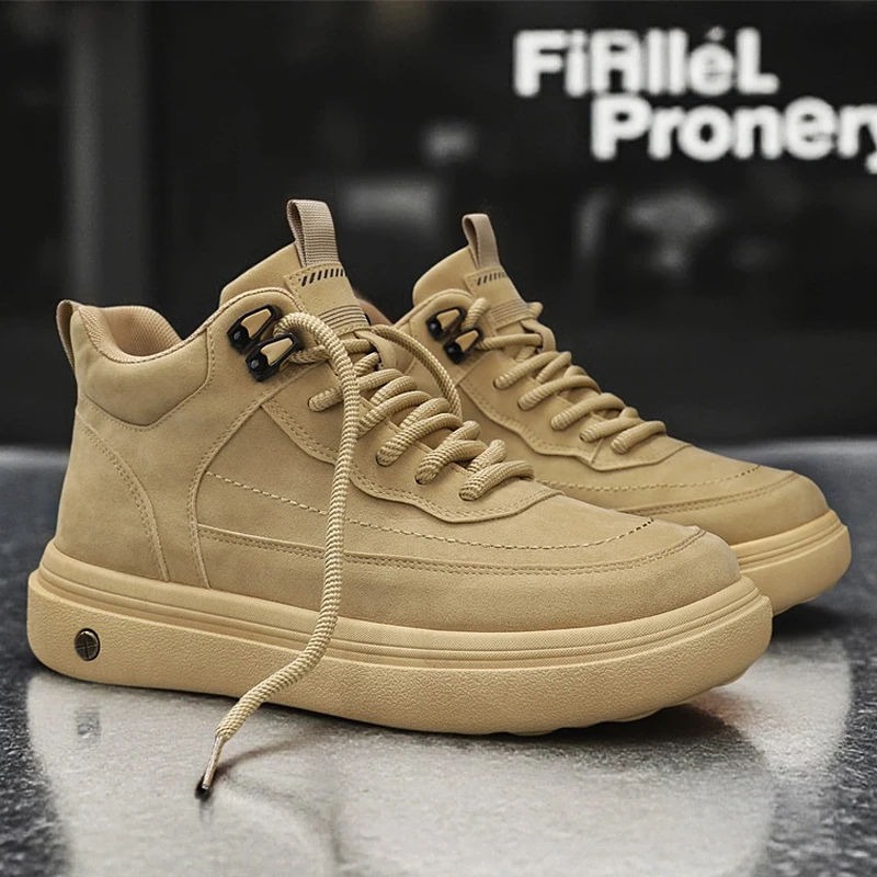 Herren-Oxford-Stiefel, lässige High-Top-Sneaker, bequeme Wanderschuhe, stilvolle Streetwear-Schuhe