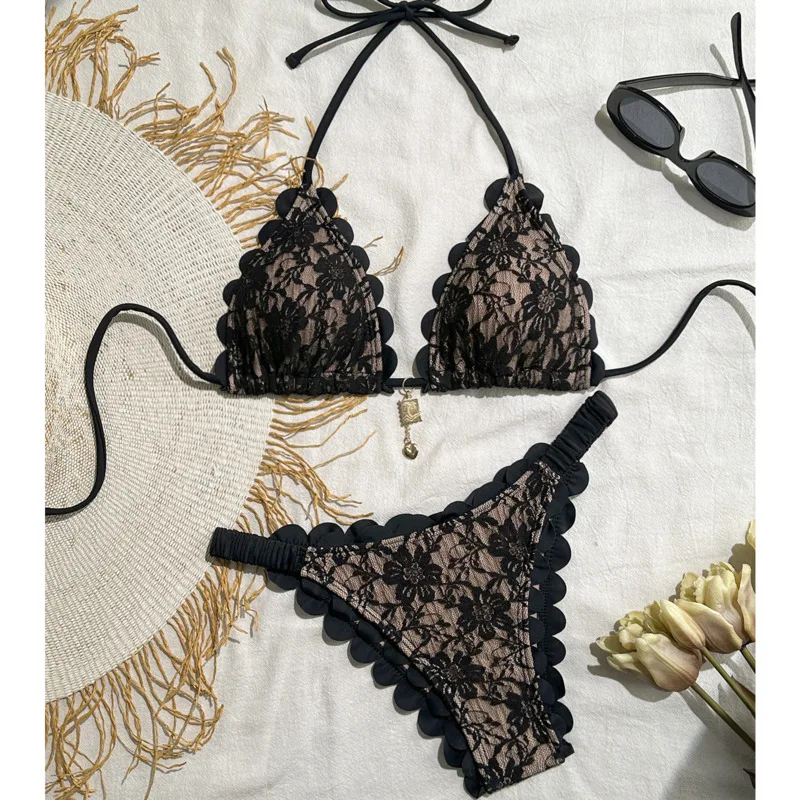 Sommer Sexy Spitze Bikinis frauen Bademode Weiblichen Badeanzug Für Schwimmen Tragen Badeanzüge Brasilianischen Bikini Set Bademode Pool Badende Image